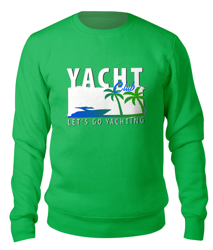 

Свитшот унисекс Printio Yacht club зеленый XS, Yacht club