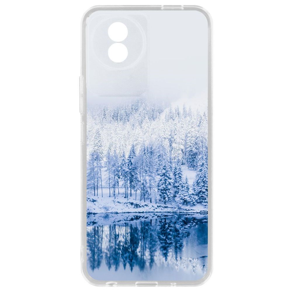

Чехол Зимняя река для Vivo Y02, Прозрачный