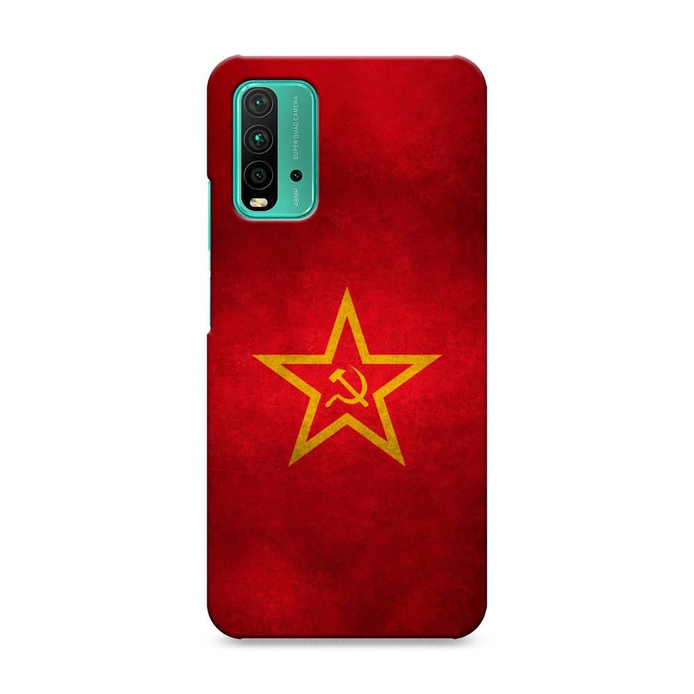 фото Пластиковый чехол "красное знамя" на xiaomi redmi 9t awog