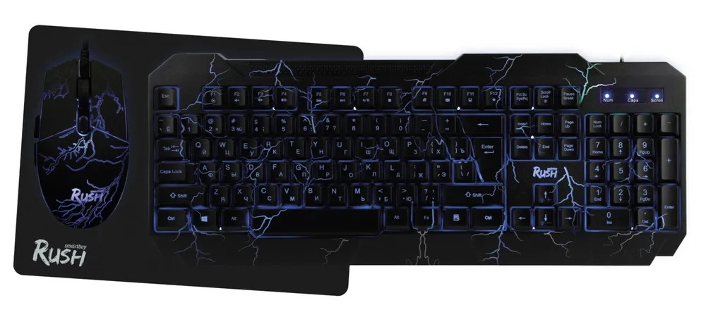 Игровой набор Smartbuy Rush Thunderstorm SBC-715714 Black клавиатура+мышь+коврик