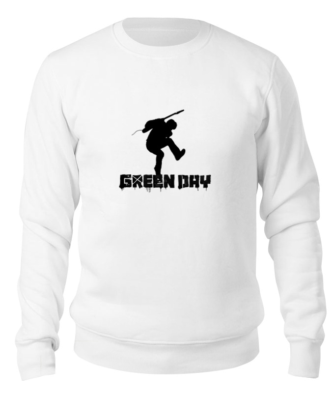 

Свитшот унисекс Printio Green day белый M, Green day