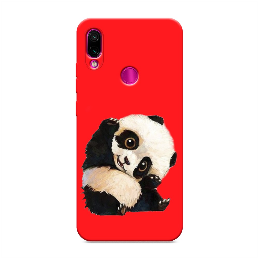 

Матовый силиконовый чехол "Большеглазая панда" на Xiaomi Redmi Note 7, Большеглазая панда