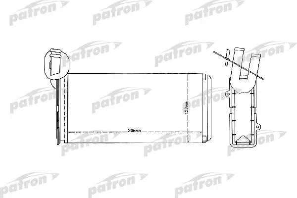 Радиатор отопителя PATRON для Volkswagen T4 1.9d, 2.0, 2.4d, 2.5, 2.5tdi, 2.8 vr6 PRS2079