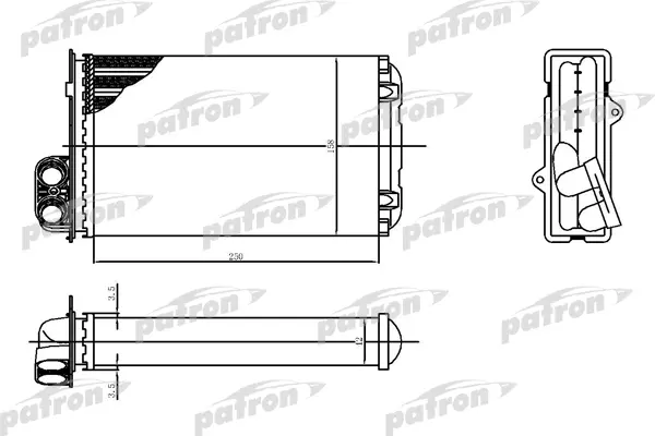 

Радиатор отопителя PATRON для Renault Scenic, Megane Scenic 1.4i-1.9dti -1996 PRS2064