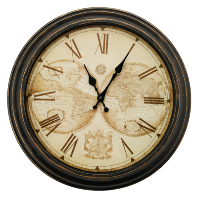 

LADECOR CHRONO Часы настенные, пластик, 40,5x40,5x4,5 см, 1xAA, цвет коричневый