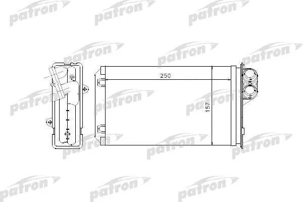 Радиатор отопителя PATRON для Peugeot 406 all -1999 PRS2056