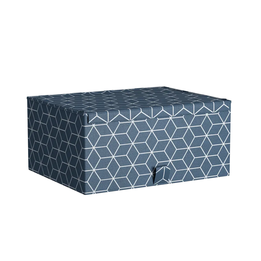 

Короб для хранения Spaceo 16.5x36x28 см полиэстер цвет синий
