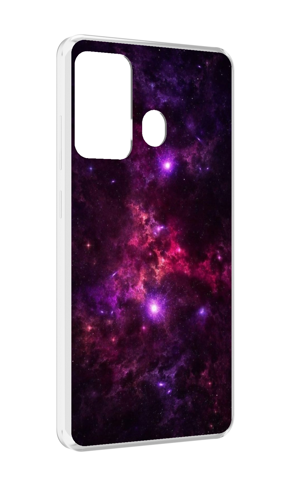 

Чехол MyPads фиолетовый-космос-с-облаками для ITEL A27 / ITEL P17, Прозрачный, Tocco