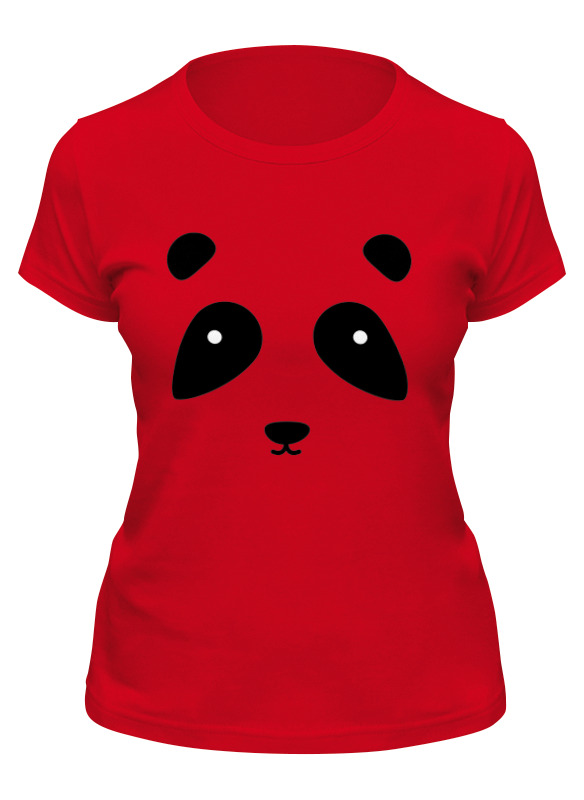 

Футболка женская Printio Панда красная L, Красный, Панда