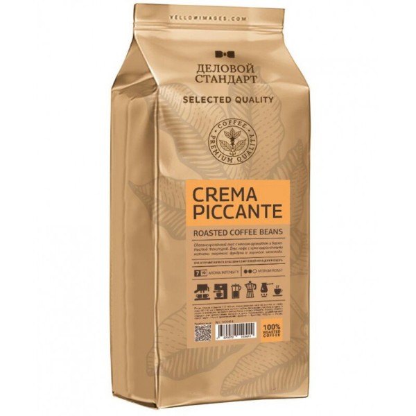 

Кофе натуральный жареный в зернах Деловой Стандарт Piccante Crema, 1кг, 1439414