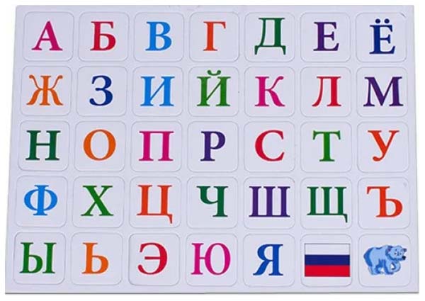 фото Обучающая игра - магниты русский алфавит mazari 17 x 23 см