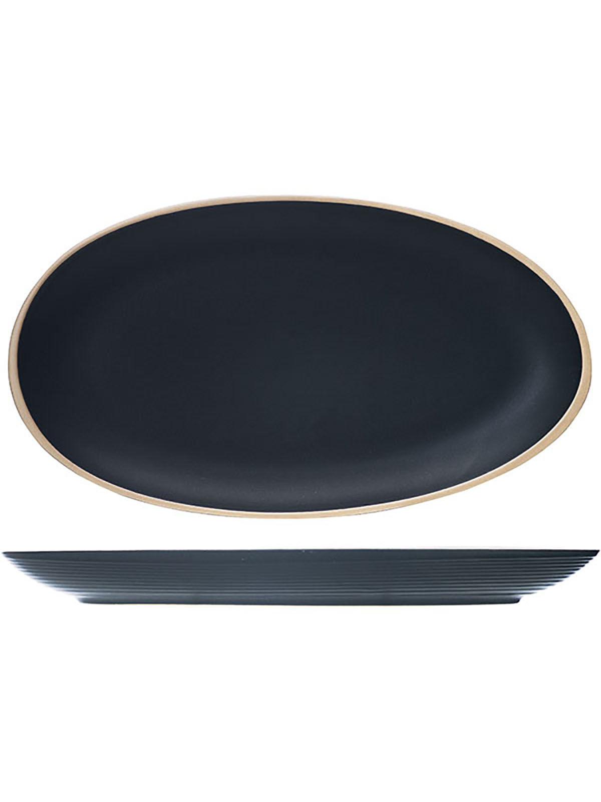 Блюдо овальное Cosy&Trendy Galloway керамическое 29,5x16 см черное