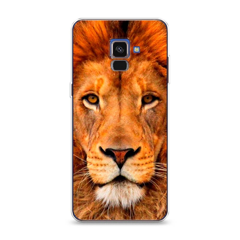 

Чехол на Samsung Galaxy A8 2018 "Благородный лев", Оранжевый, 25450-1