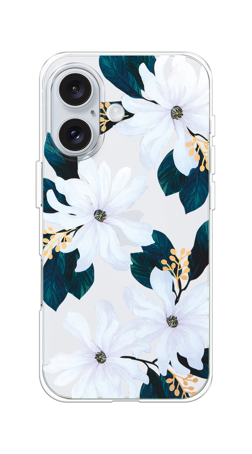 

Чехол на Apple iPhone 16 "Delilah Flower", Зеленый;белый, 16050-1