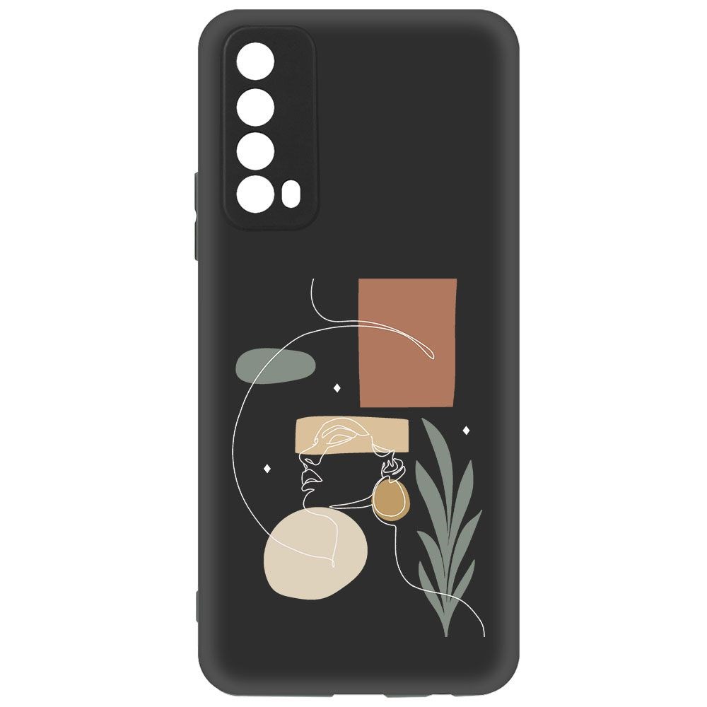 фото Чехол-накладка krutoff soft case элегантность для huawei p smart (2021) черный