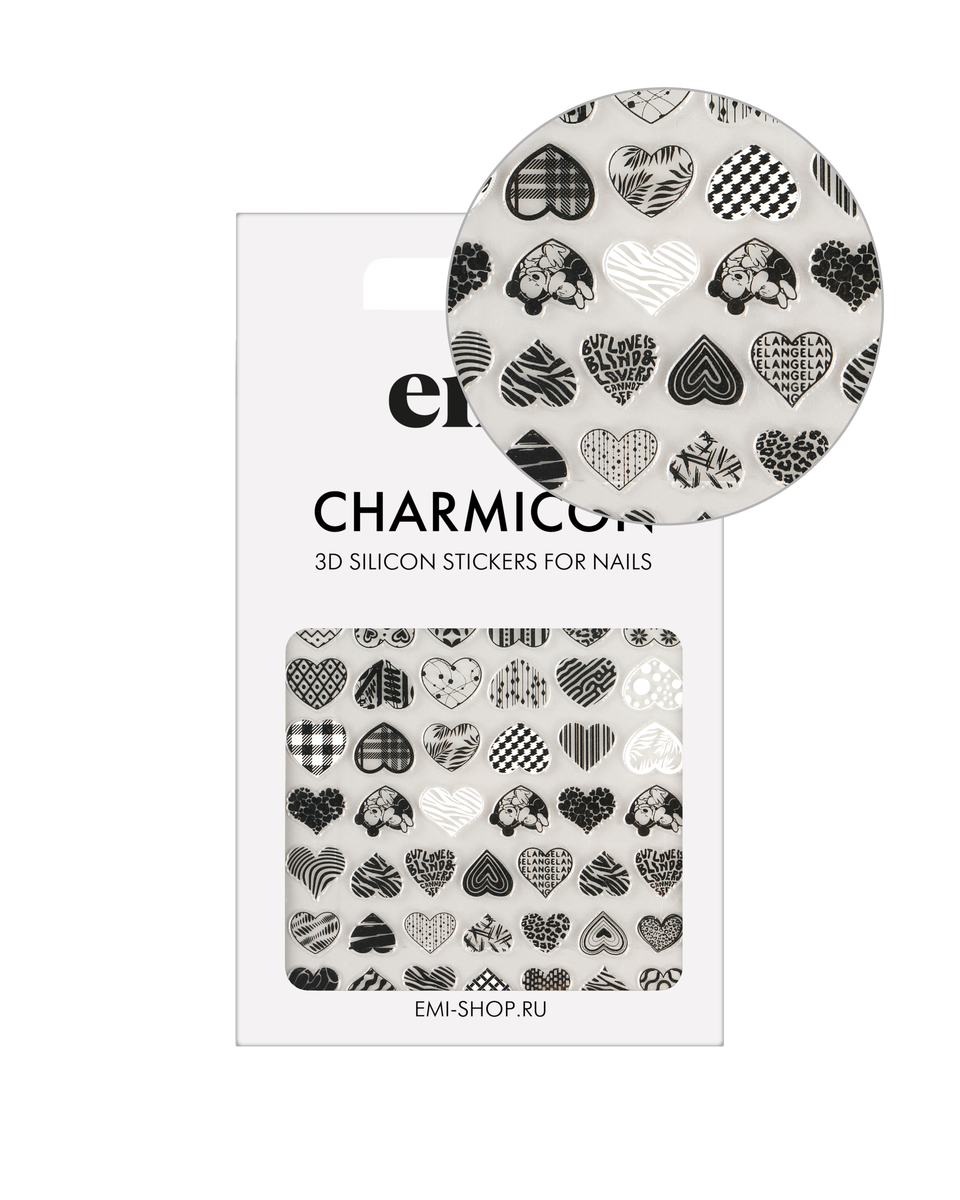 Наклейки для дизайна ногтей EMI Объемные Charmicon 3D Silicone Stickers 245 Чувства