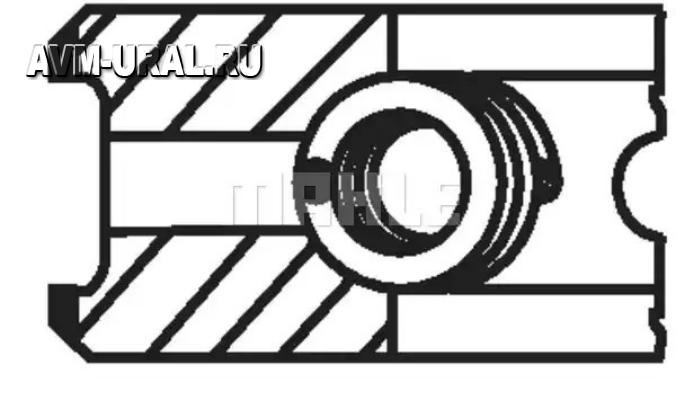 

Mahle 040 04 N2_Комплект Поршневых Колец 1Шт Mahle/Knecht 04004N2