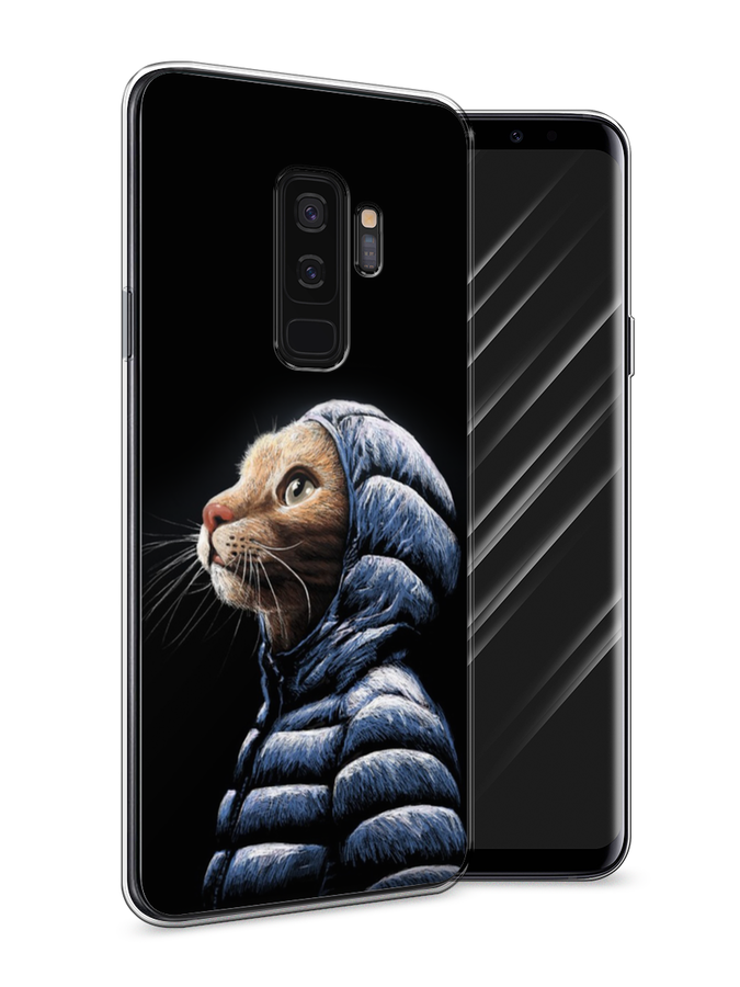 

Чехол Awog на Samsung Galaxy S9 + "Кот в капюшоне", Черный;бежевый;синий, 25850-2