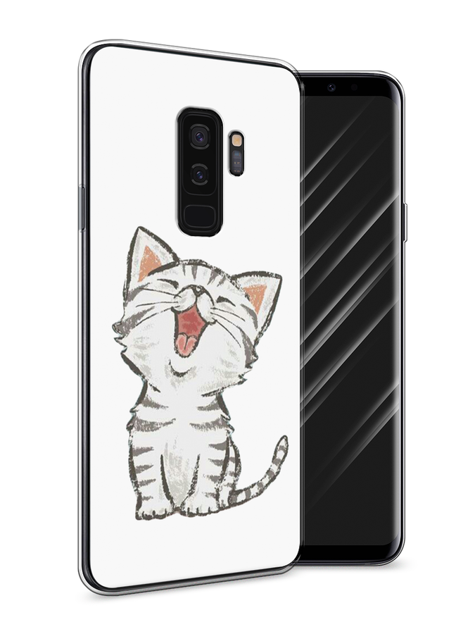 

Чехол Awog на Samsung Galaxy S9 + "Котенок рисованный", Серый;белый, 25850-1