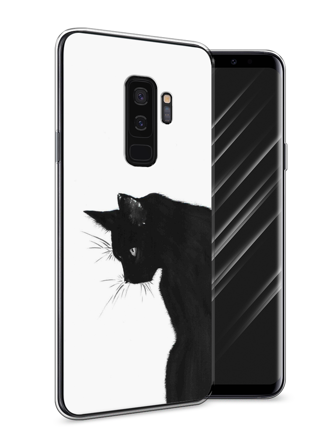 

Чехол Awog на Samsung Galaxy S9 + "Black cat", Черный;белый, 25850-1