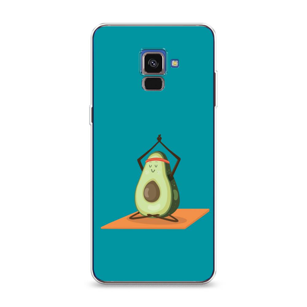 

Чехол для Samsung Galaxy A8 2018 "Расслабься с авокадо", Голубой, 25450-6