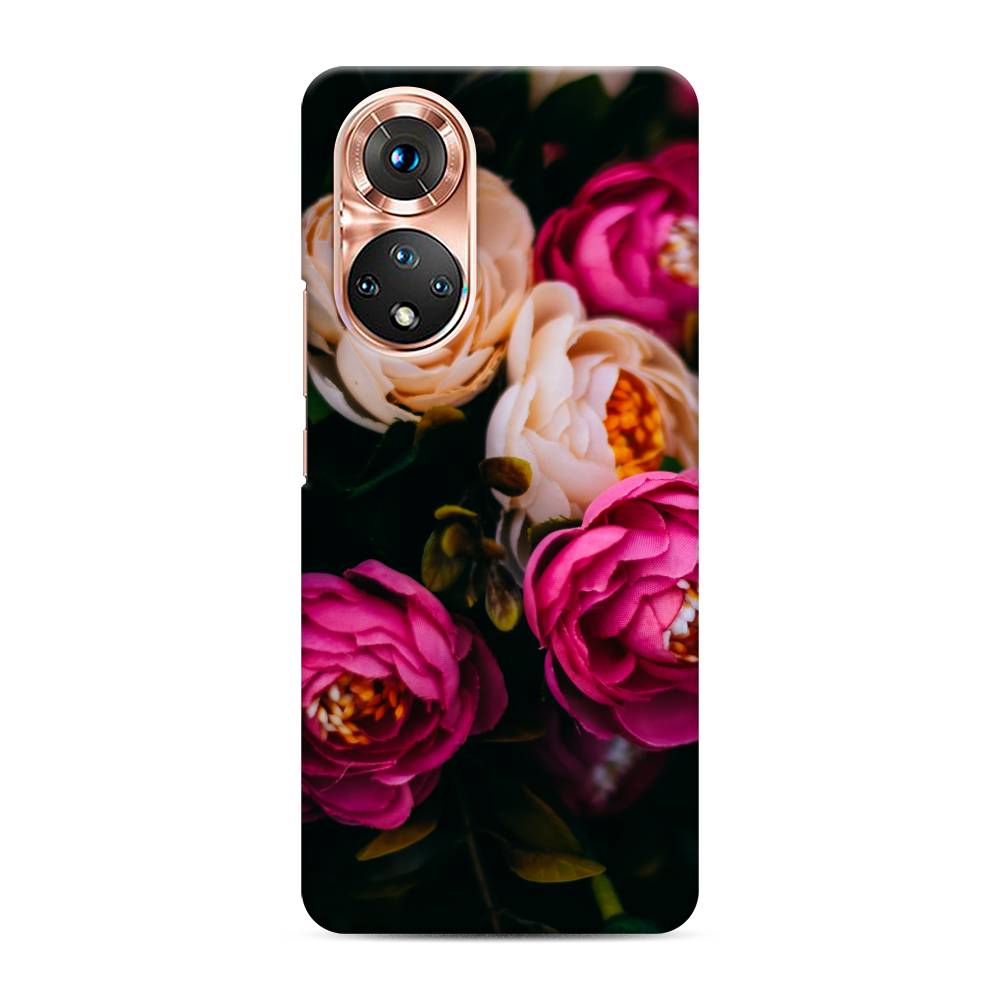 

Чехол Awog "Розовые пионы на черном" для Honor 50, 6105420-6