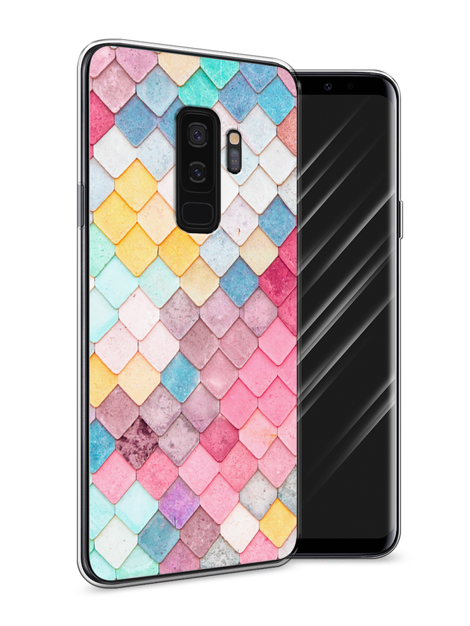 

Чехол Awog на Samsung Galaxy S9 + "Нежные ромбики", Красный, 25850-4