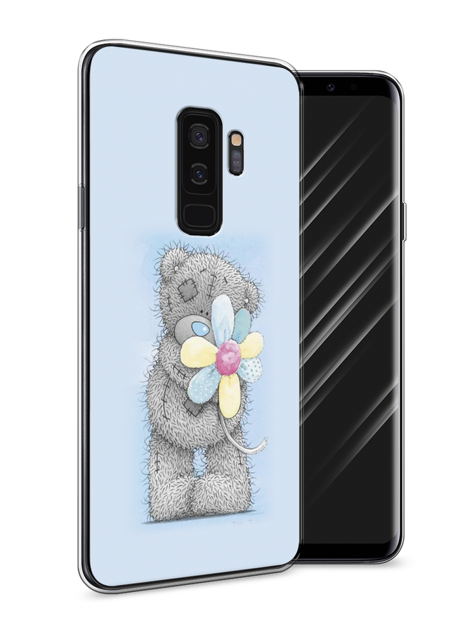 

Чехол Awog на Samsung Galaxy S9 + "Me to you с ромашкой", Голубой;серый;желтый, 25850-2