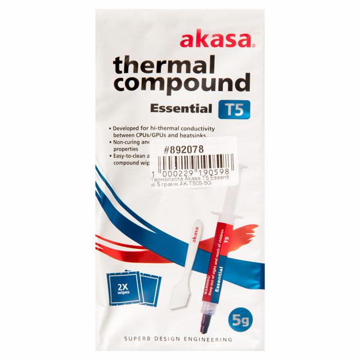 фото Термопаста akasa t5 essential 5 грамм