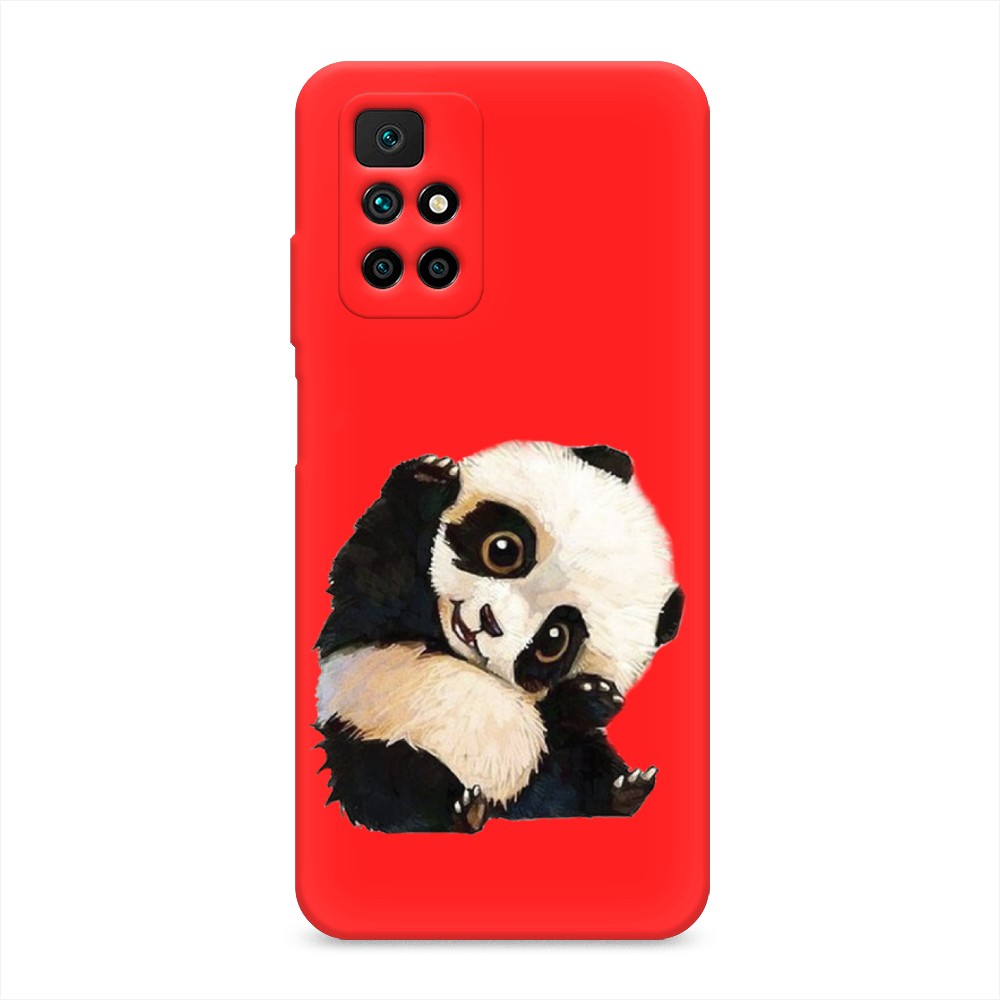 

Матовый силиконовый чехол "Большеглазая панда" на Xiaomi Redmi Note 11 4G China, Большеглазая панда