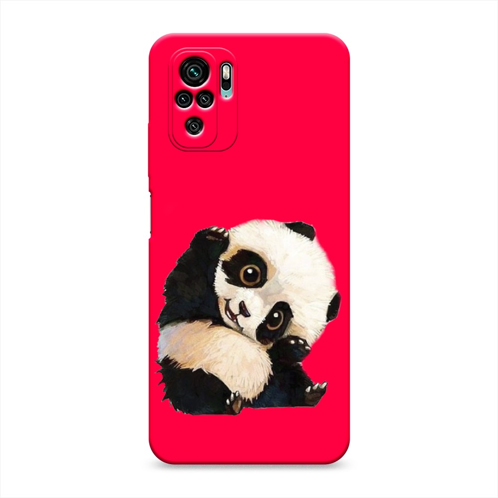 

Матовый силиконовый чехол "Большеглазая панда" на Xiaomi Redmi Note 10S, Большеглазая панда