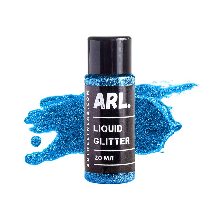 

Жидкие блестки на лаковой основе ARL.LIQUID GLITTER голубые 20 мл, Art Resin LAB JG008