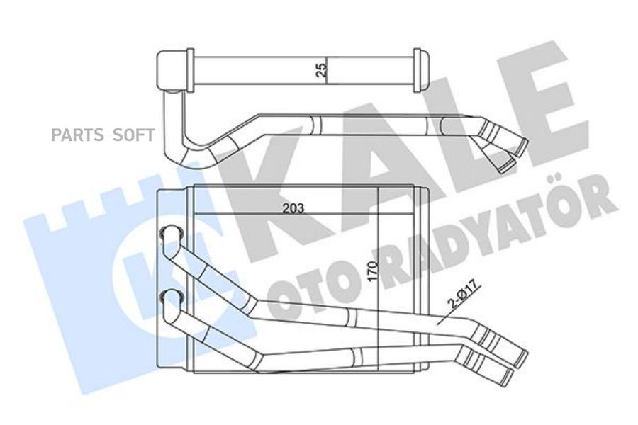Радиатор отопителя KALE 346555 100051289303