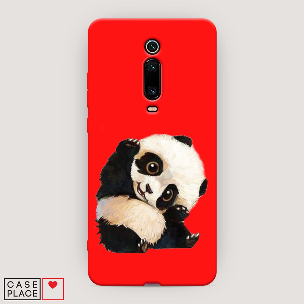 

Матовый силиконовый чехол "Большеглазая панда" на Xiaomi Redmi K20 Pro, Большеглазая панда