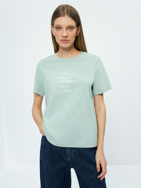 

Футболка женская ZARINA 3122522442 зеленая XS, 3122522442