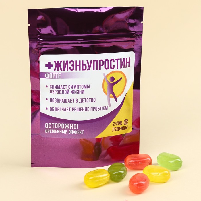 

Леденцы «Жизньупростин» с соком, вкус: ассорти, 70 г.