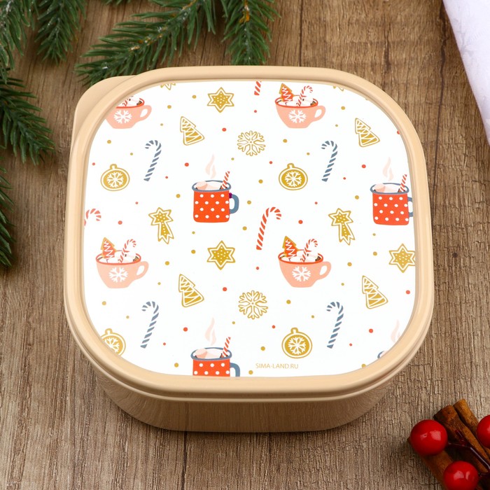 

Ланч-бокс «Угощения», 700 мл, Бежевый