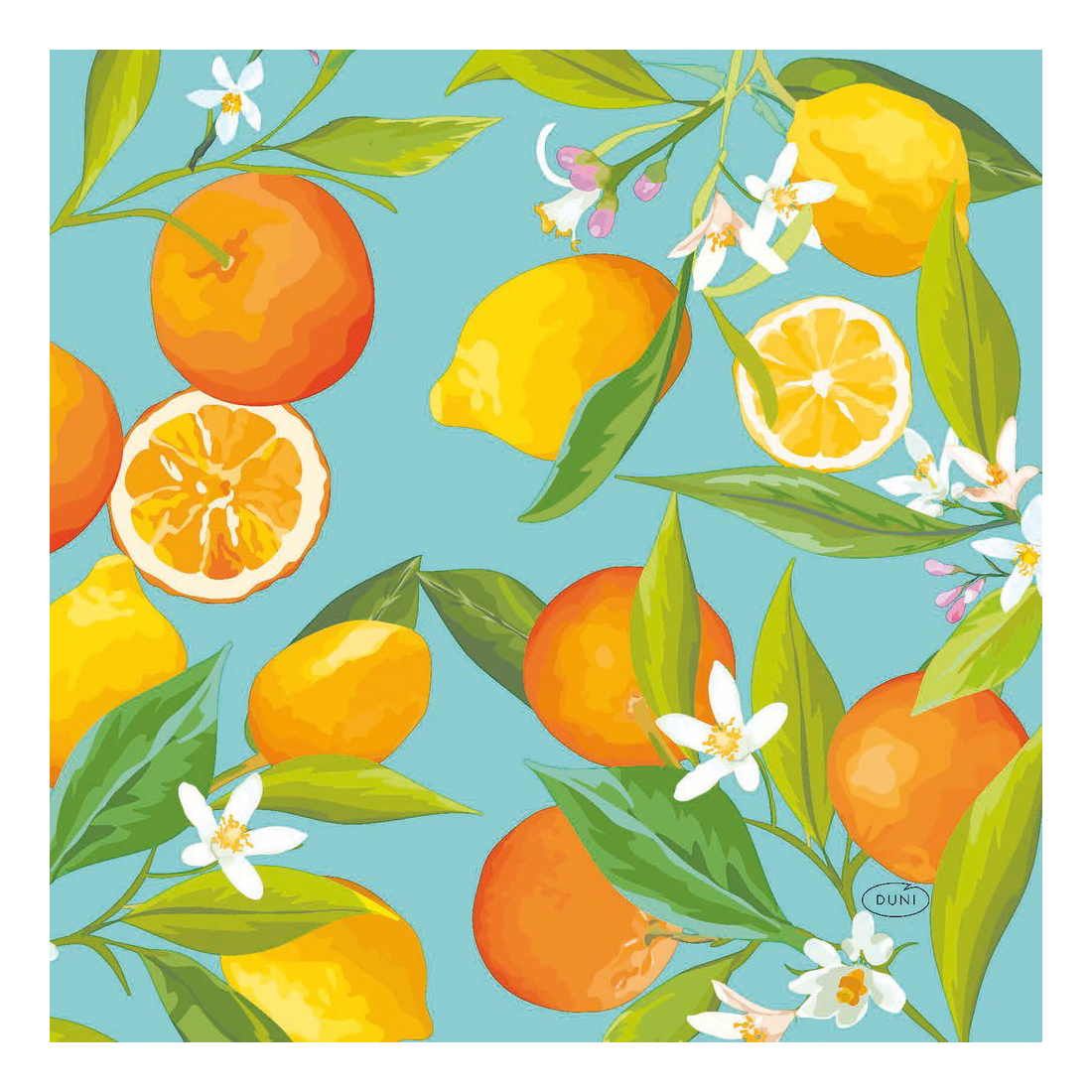 

Салфетки бумажные Duni Lemon Tree трехслойные сервировочные 24 х 24 см 20 шт.