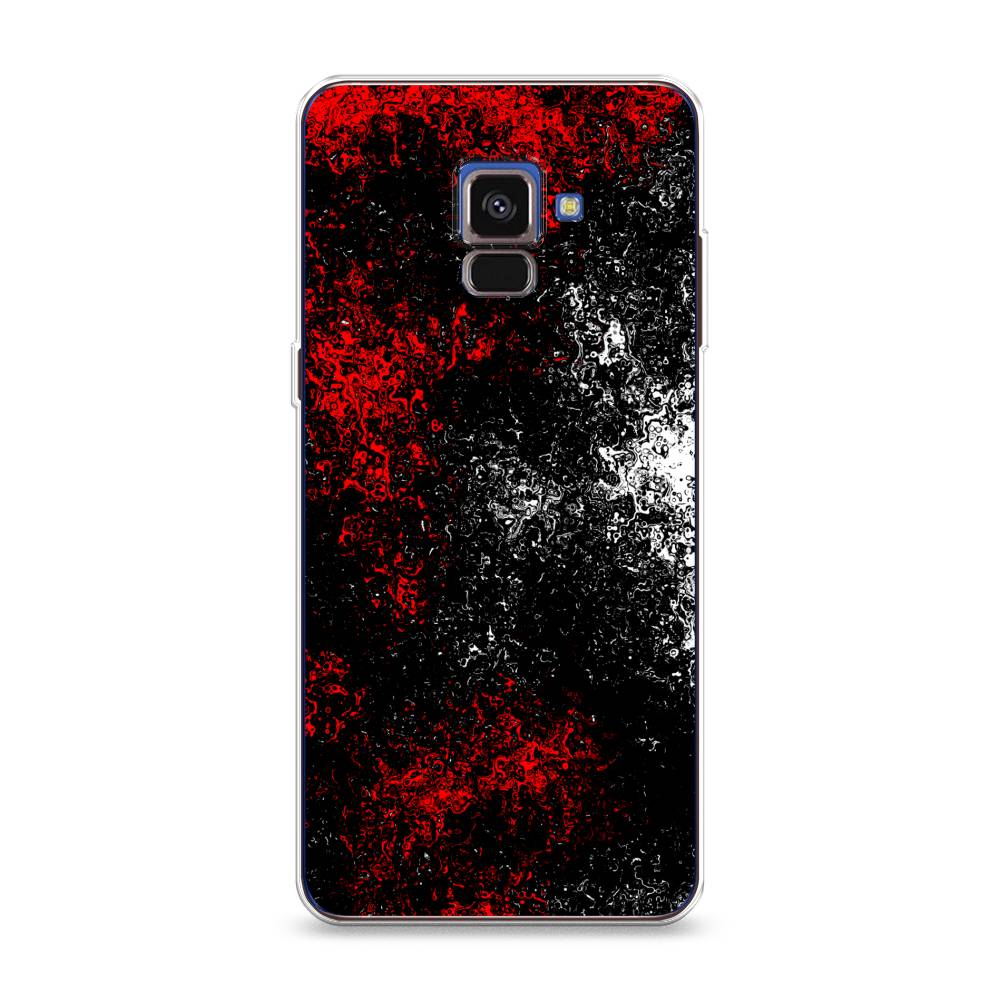 

Чехол на Samsung Galaxy A8 2018 "Монотипия", Красный;черный;белый, 25450-3
