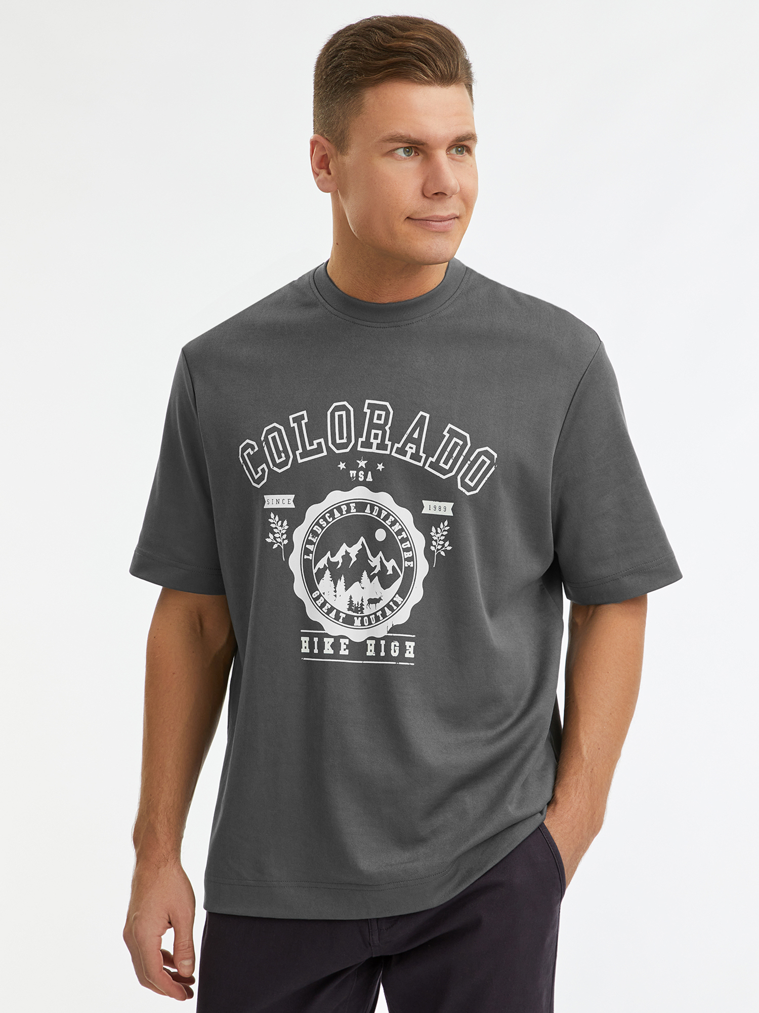 

Футболка мужская oodji 5L601010I-1 синяя L, Синий, 5L601010I-1