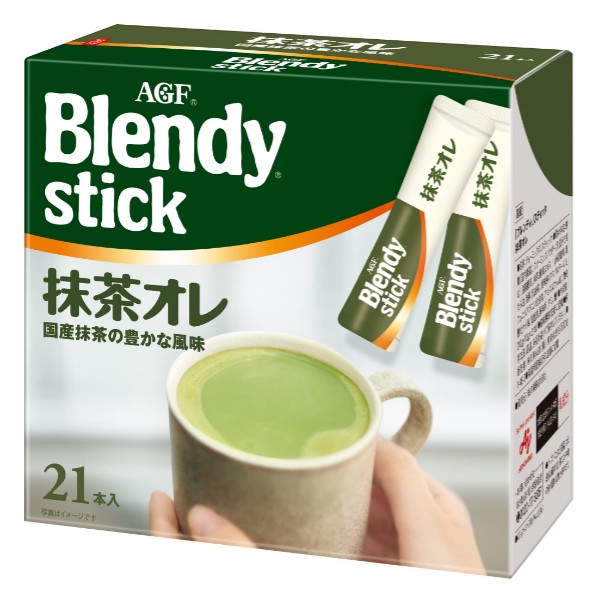 фото Agf blendy stick чай зелёный с молоком и сахаром, 21х10 гр