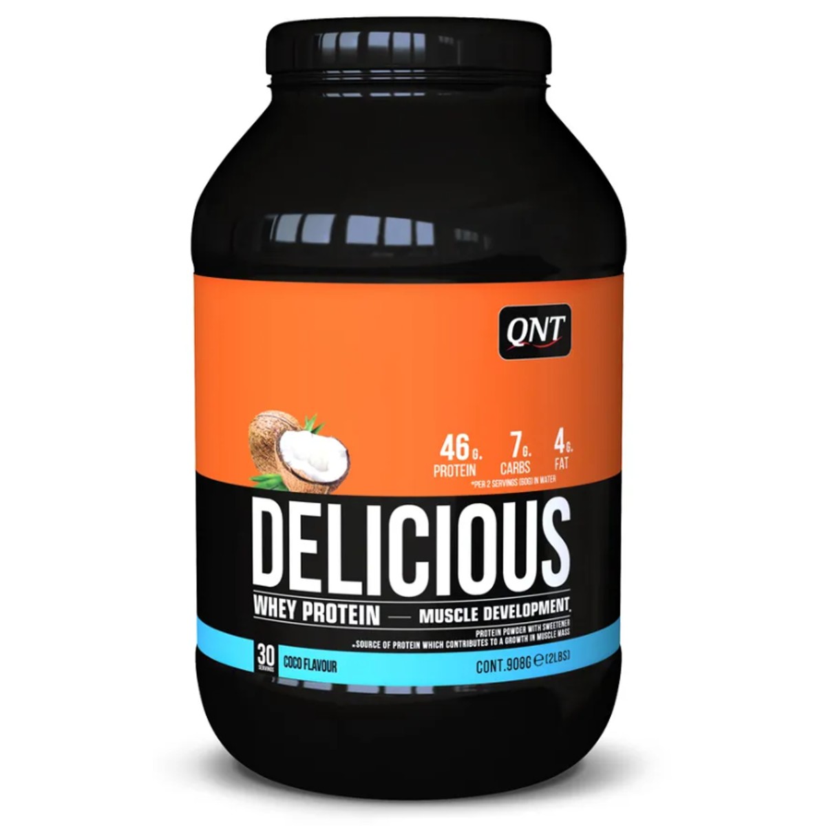 Протеин QNT Delicious Whey Protein, 908 г, coco