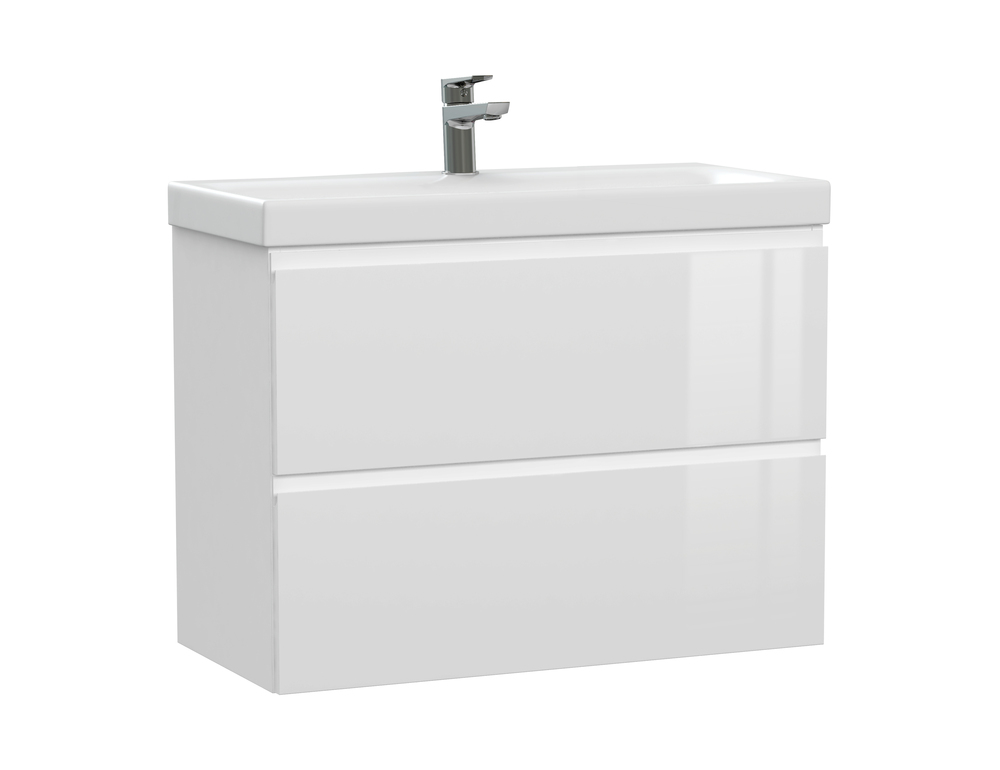 

Тумба для ванной Cersanit Moduo Slim 80 белая, Белый