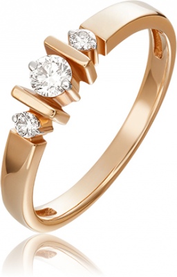 

Кольцо из красного золота с бриллиантом р. , PLATINA jewelry 01-0644-00-101-1110-30, 01-0644-00-101-1110-30