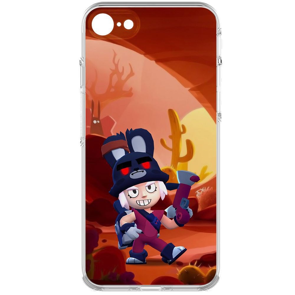

Чехол-накладка Brawl Stars-Тёмная Зайка Пенни для iPhone 7/8/SE 2020 с защитой камеры