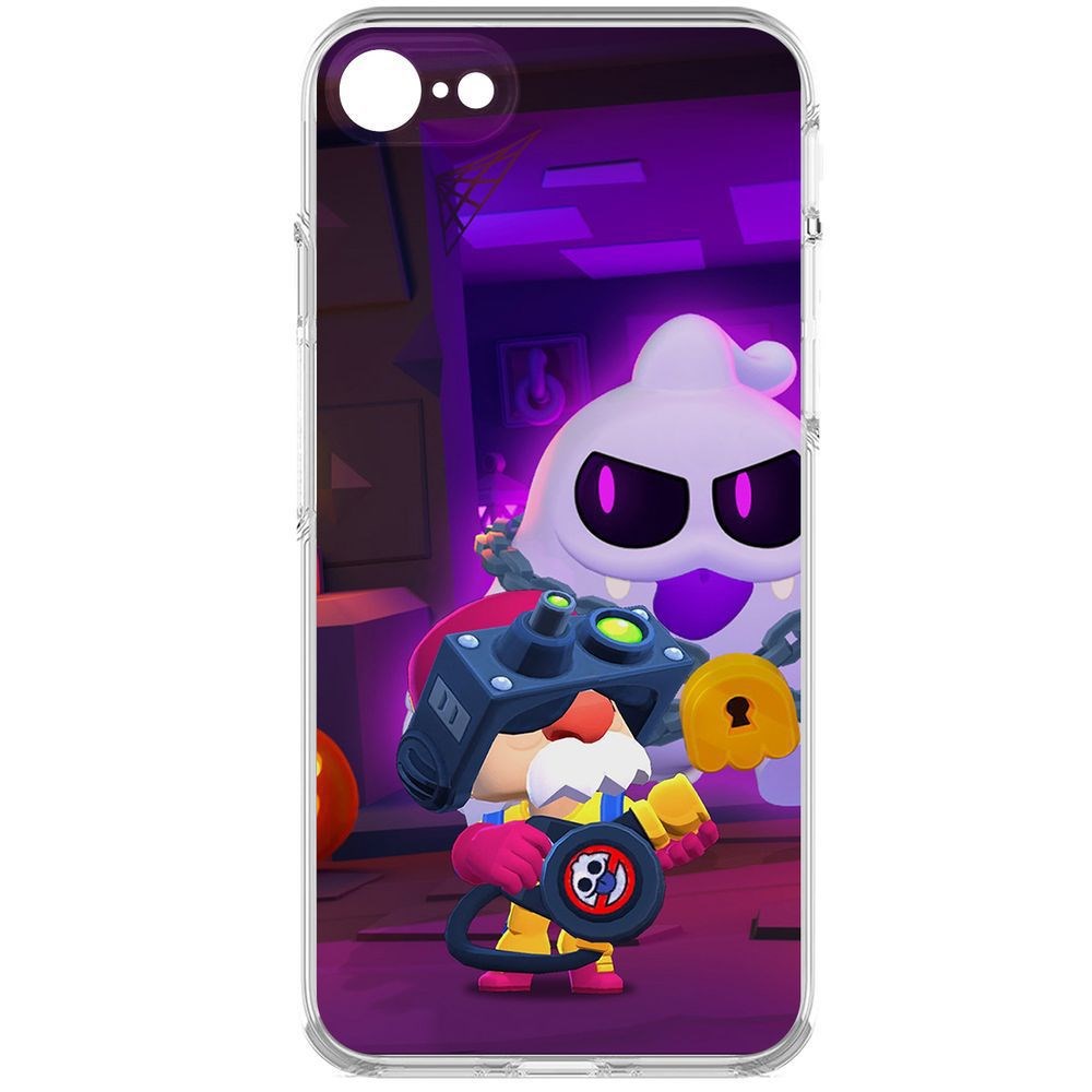 

Чехол-накладка Brawl Stars-Охотник за Скуиками Гэйл для iPhone 7/8/SE 2020, Прозрачный