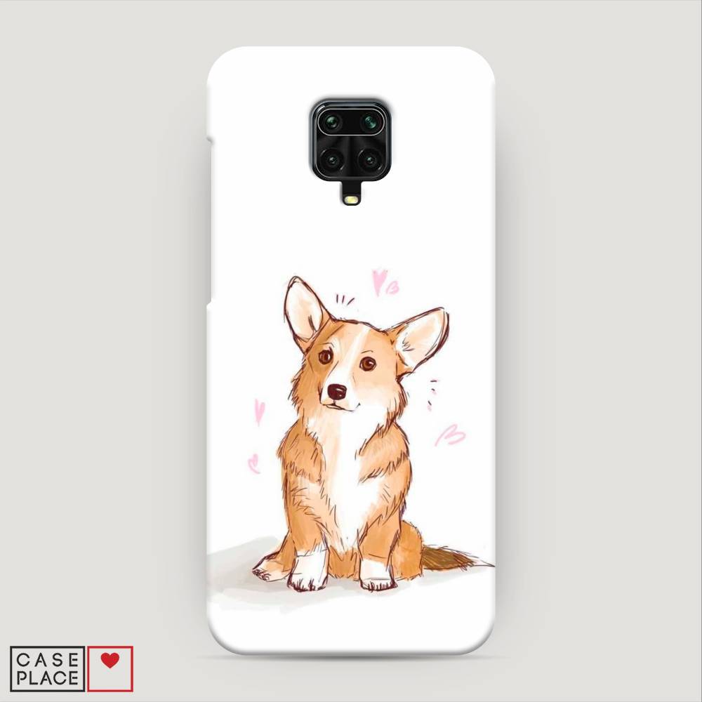 

Пластиковый чехол "Корги любовь" на Xiaomi Redmi Note 9 Pro, 38020-1