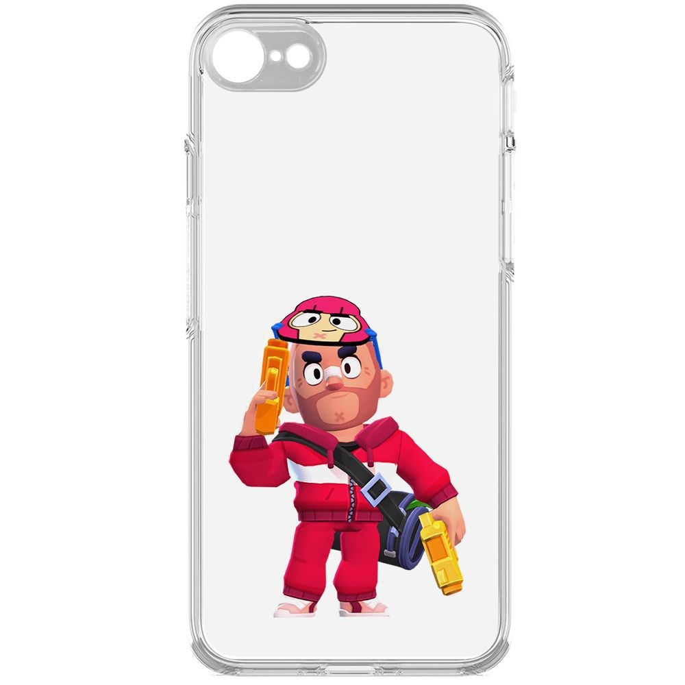

Чехол-накладка Brawl Stars-Красавчик Кольт для iPhone 7/8/SE 2020 с защитой камеры