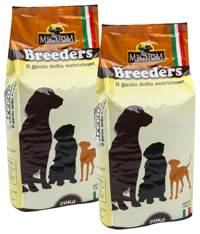 фото Сухой корм для взрослых собак всех пород meglium adult breeders 2 шт по 20 кг
