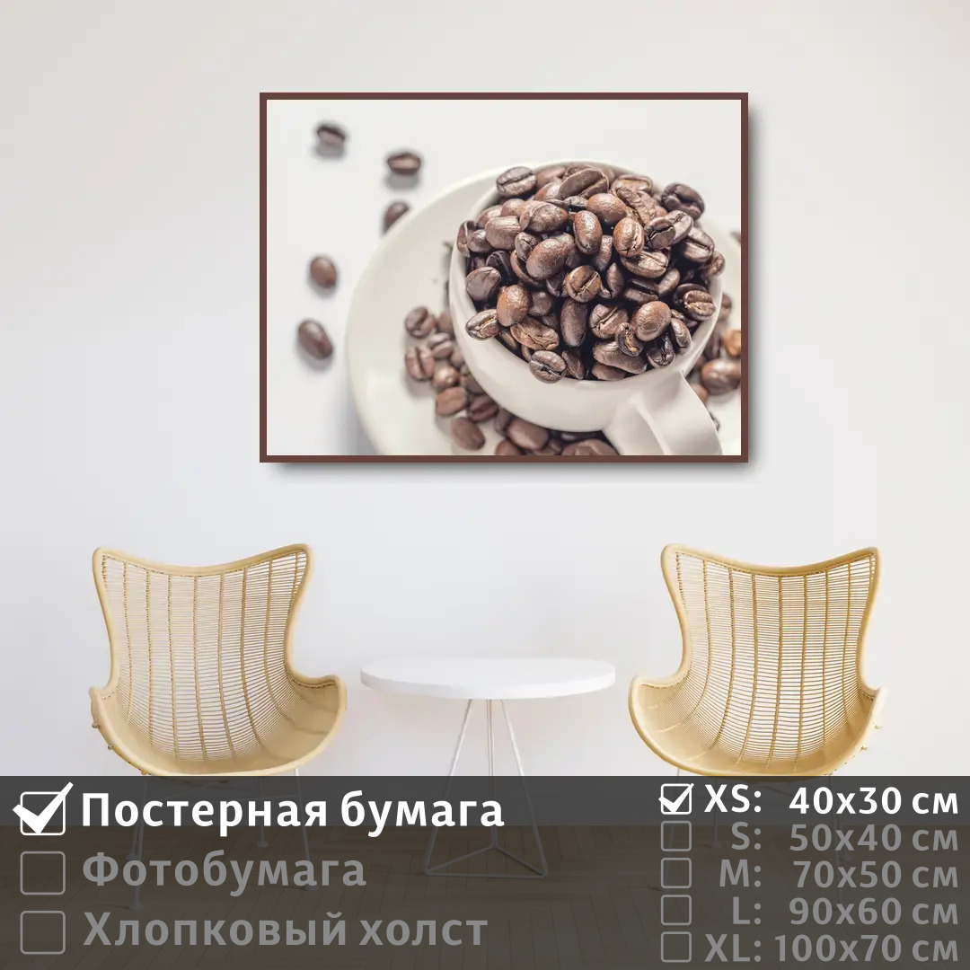 

Постер на стену ПолиЦентр Отдых утром с кофе 40х30 см, ОтдыхУтромСКофе